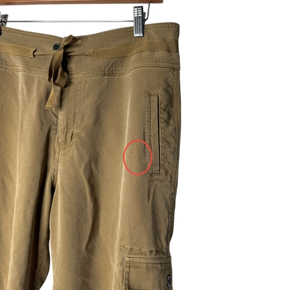 Sundance Iva Cargo Pants in Butternut Tan Cropped Lagenlook Womens Size 8 - Picture 5 of 11